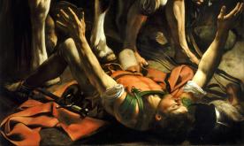 La Conversion de saint Paul sur le chemin de Damas, Le Caravage, 1604.
